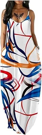 Women's Summer Maxi Dress Long Dress Casual Boho Sleeveless Strap Smocked Tiered Long Beach Sun Dresses